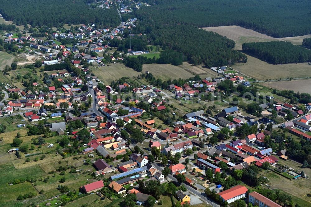 Aerial image Schönwalde - Village view in Schoenwalde in the state Brandenburg, Germany