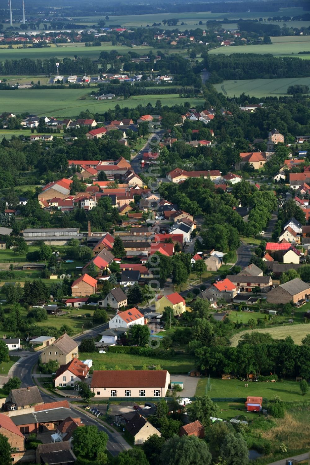 Aerial photograph Schwante - Village view of Schwante in the state Brandenburg