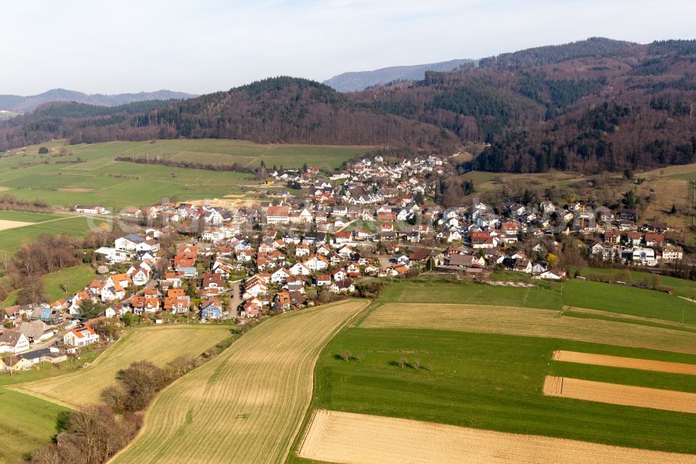 Aerial photograph Sölden - Village - view on the edge of the black-forest in Soelden in the state Baden-Wurttemberg, Germany