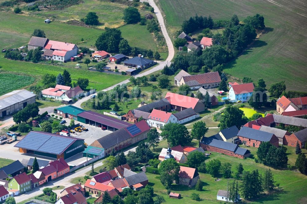 Sernow from above - Village view in Sernow in the state Brandenburg, Germany