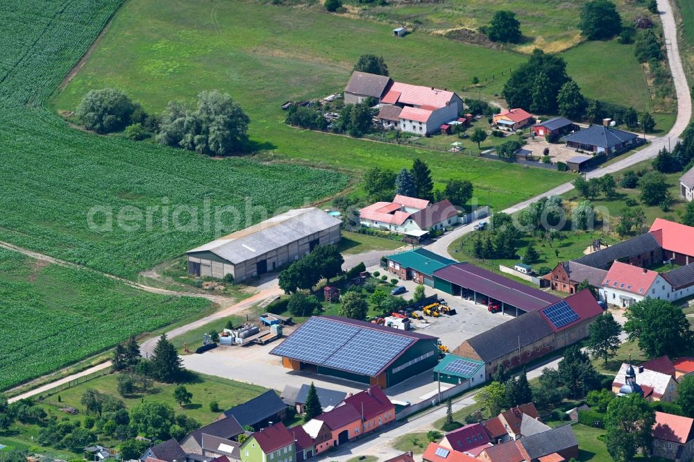 Aerial image Sernow - Village view in Sernow in the state Brandenburg, Germany