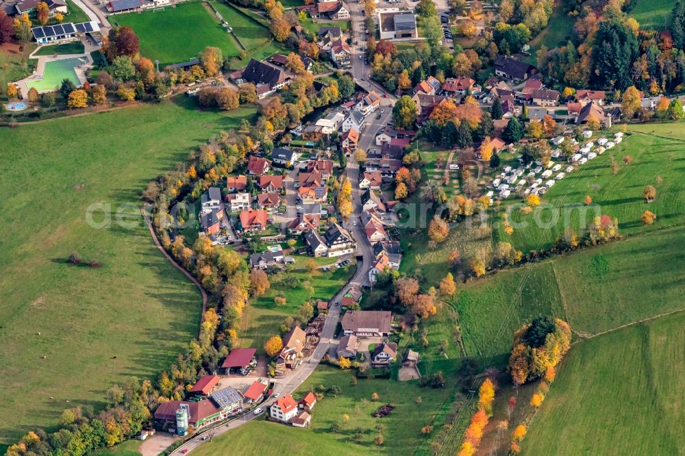 Simonswald from the bird's eye view: Village view in Simonswald in the state Baden-Wurttemberg, Germany