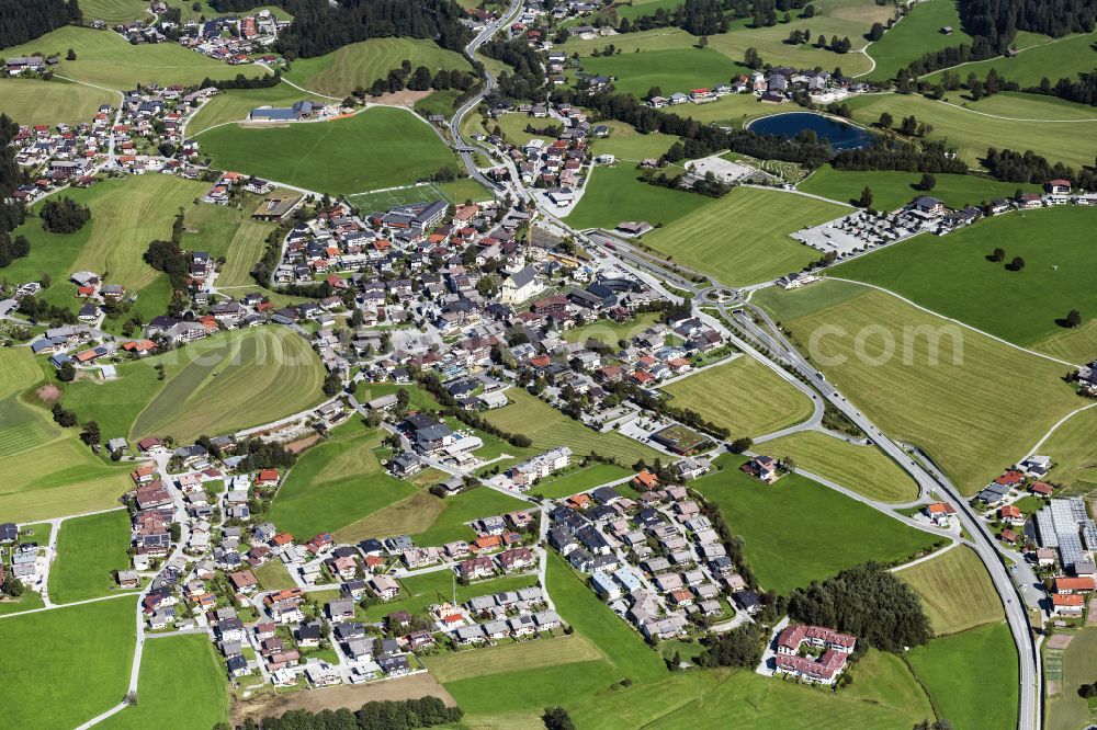 Söll from the bird's eye view: Village view in Soell in Tirol, Austria