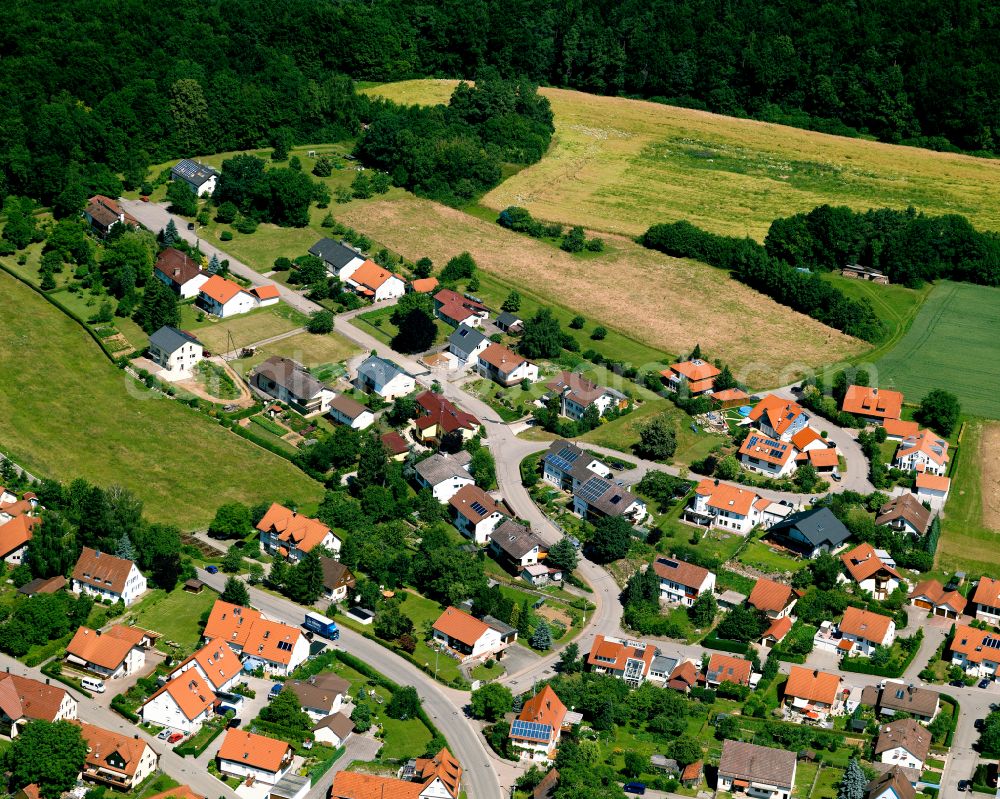 Starzach from above - Village view in Starzach in the state Baden-Wuerttemberg, Germany