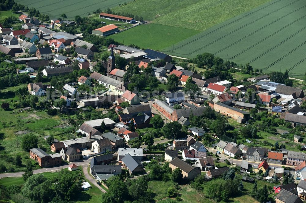 Aerial photograph Steutz - Village view of the streets and houses of Steutz in the state Saxony-Anhalt