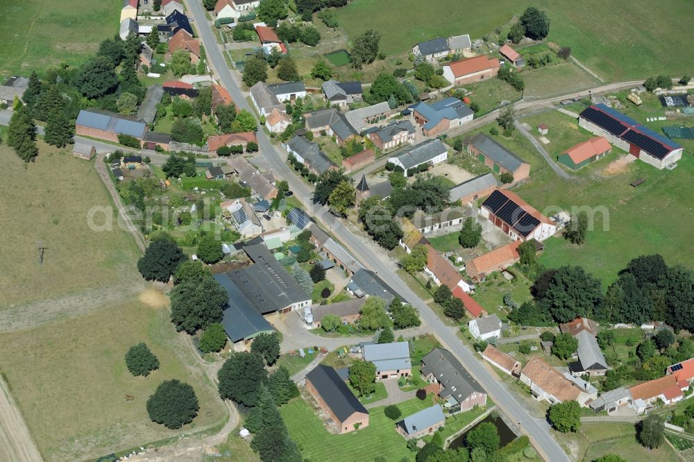 Aerial image Strehlen - View of the village of Strehlen in the state of Brandenburg