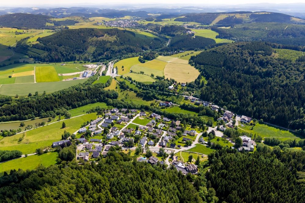 Aerial image Stryck - Village view in Stryck in the state Hesse, Germany