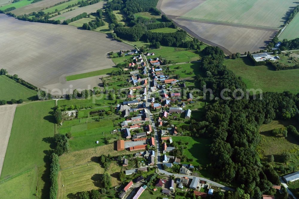 Aerial photograph Telschow - Village view in Telschow in the state Brandenburg, Germany