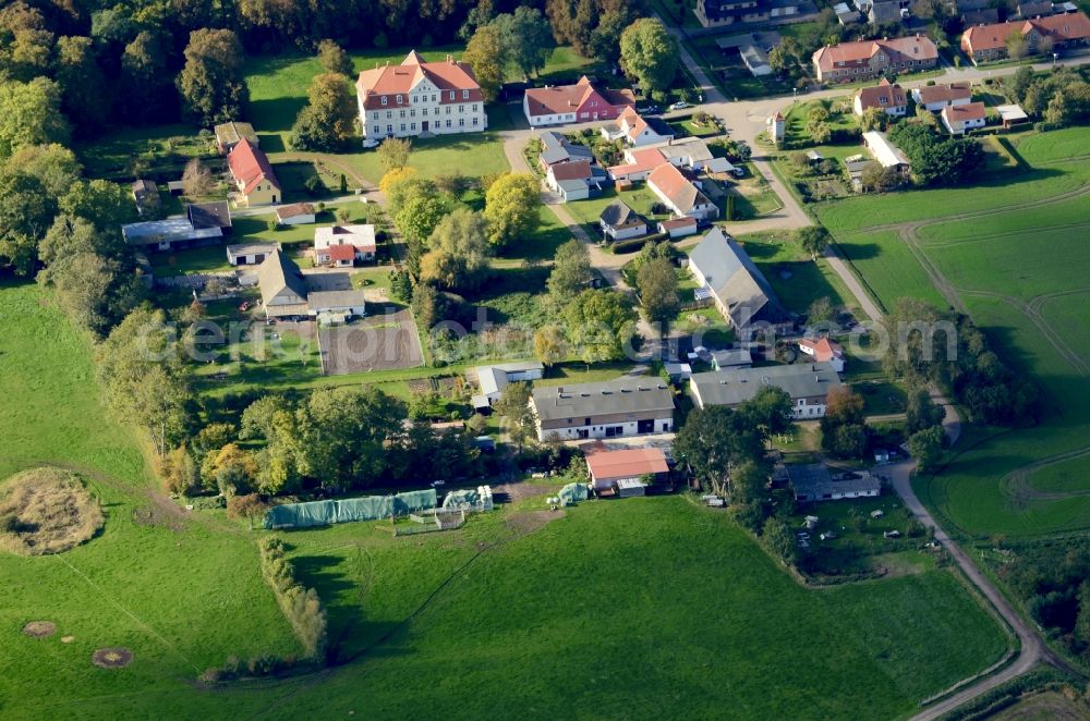 Aerial photograph Udars - Village view in Udars in the state Mecklenburg - Western Pomerania, Germany