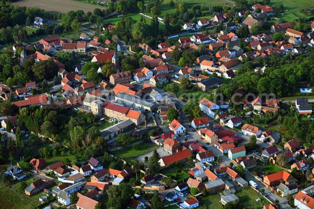 Ummendorf from above - Village view in Ummendorf in the state Saxony-Anhalt, Germany