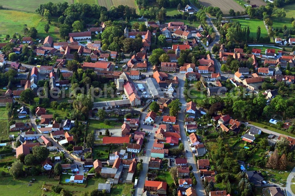 Ummendorf from the bird's eye view: Village view in Ummendorf in the state Saxony-Anhalt, Germany
