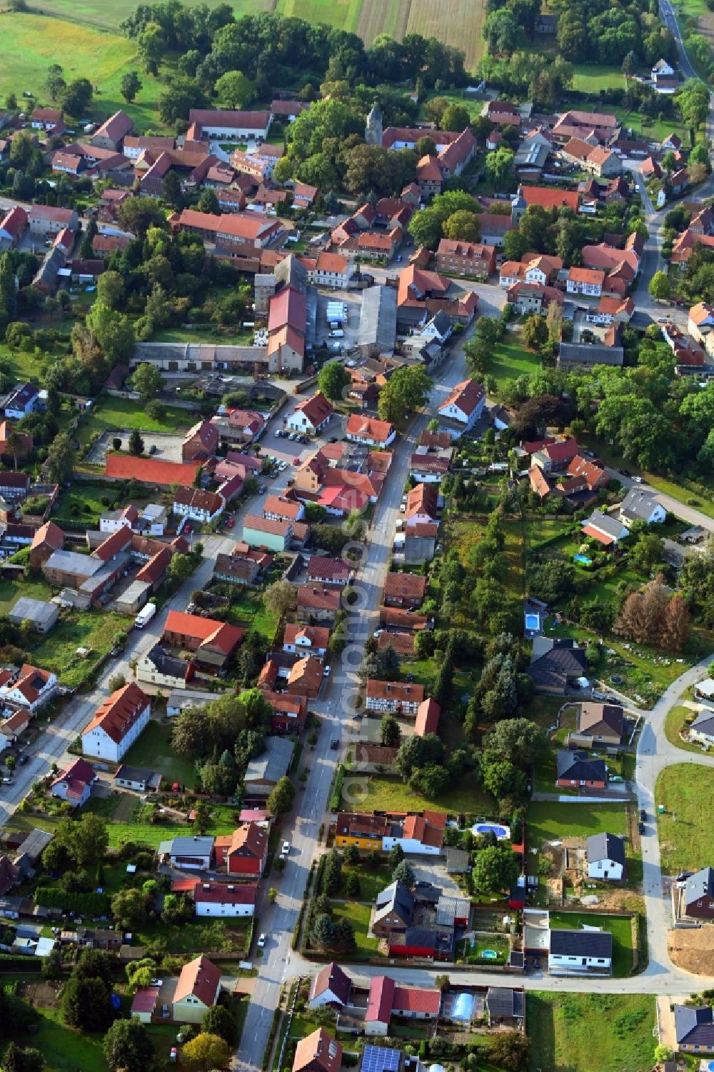 Aerial photograph Ummendorf - Village view in Ummendorf in the state Saxony-Anhalt, Germany