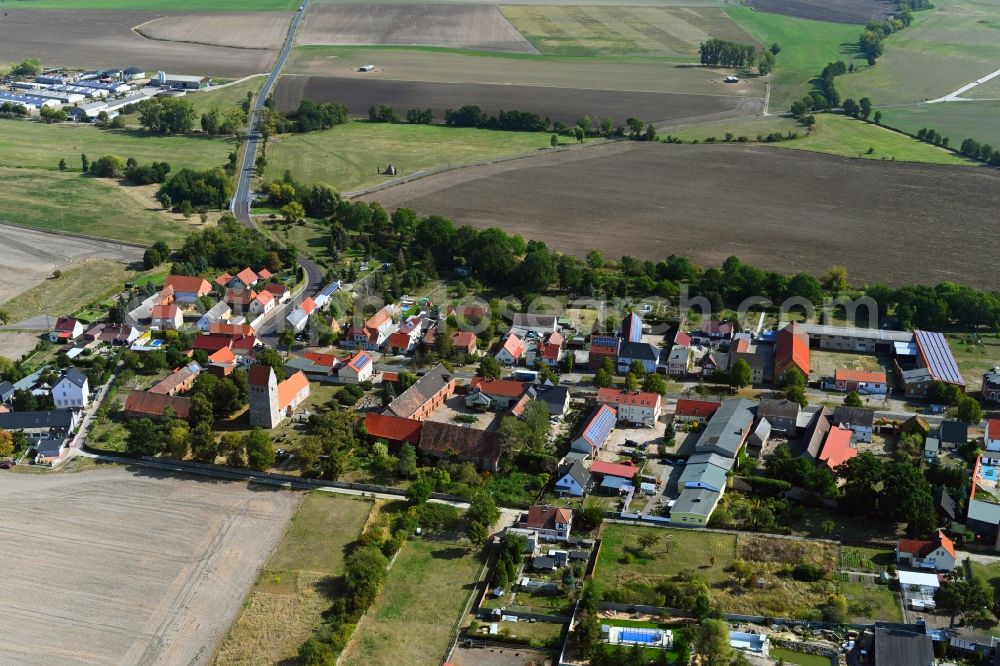 Vehlitz from above - Village view in Vehlitz in the state Saxony-Anhalt, Germany