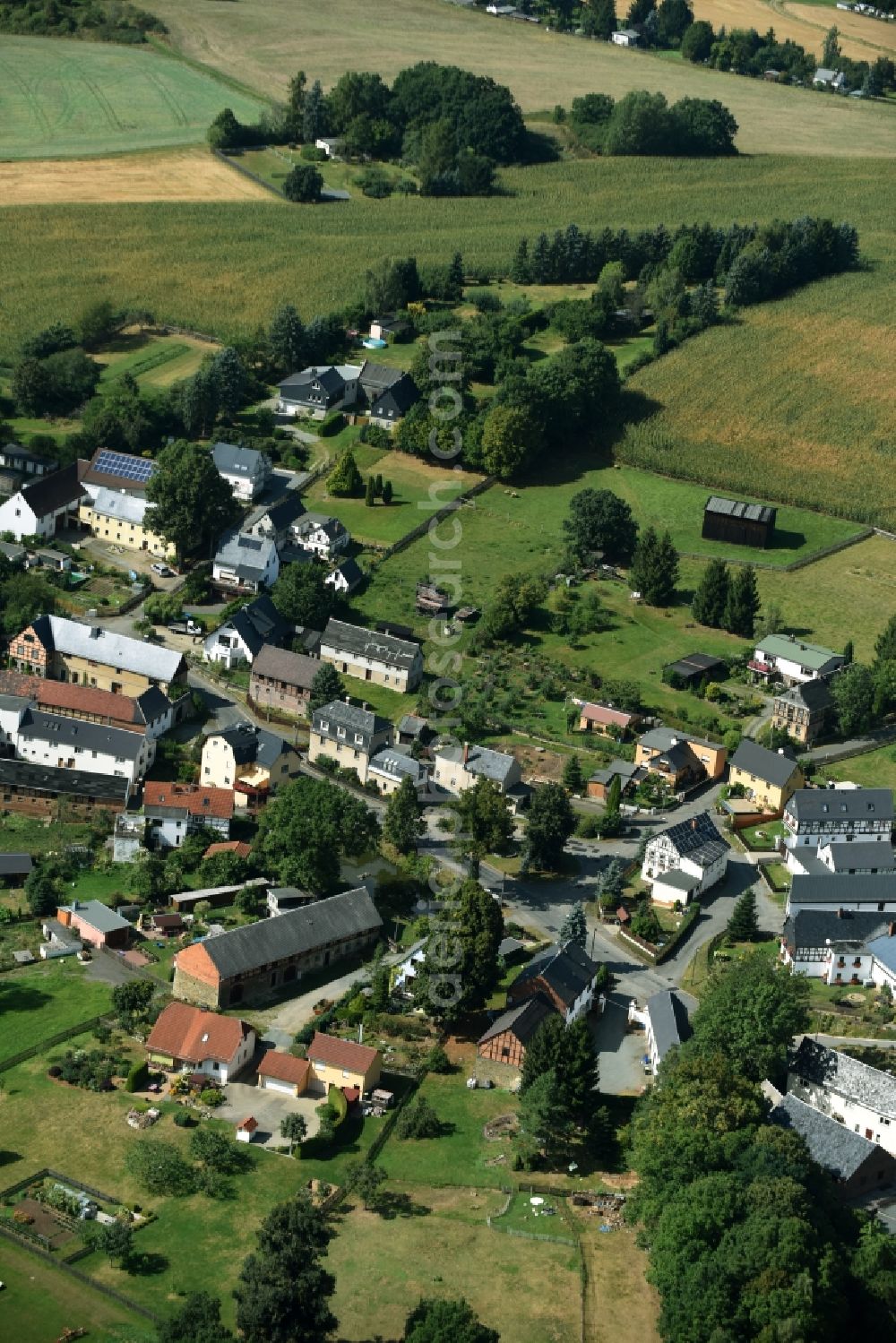 Aerial photograph Waltersdorf - Village view of Waltersdorf in the state Thuringia