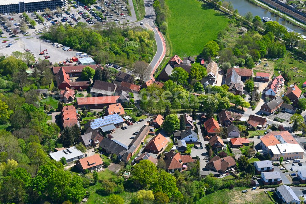 Warmenau from above - Village view in Warmenau in the state Lower Saxony, Germany