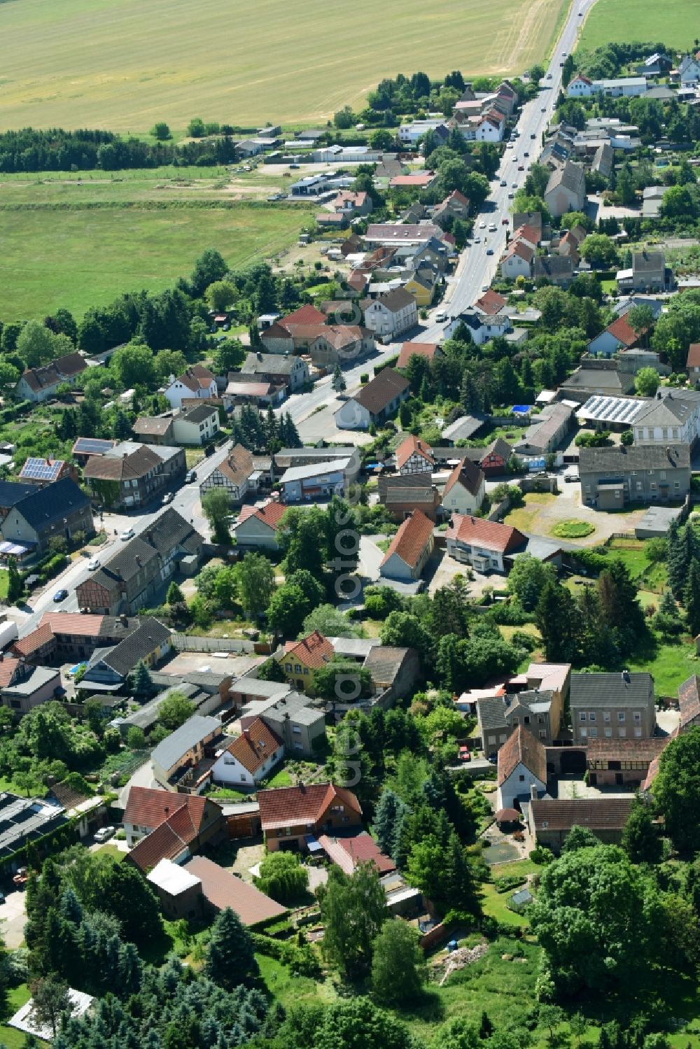 Aerial image Wedringen - Village view in Wedringen in the state Saxony-Anhalt, Germany