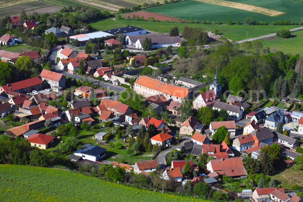 Wickerode from the bird's eye view: Village view in Wickerode in the state Saxony-Anhalt, Germany