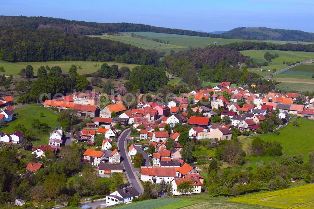 Willershausen from above - Village view in Willershausen in the state Hesse, Germany