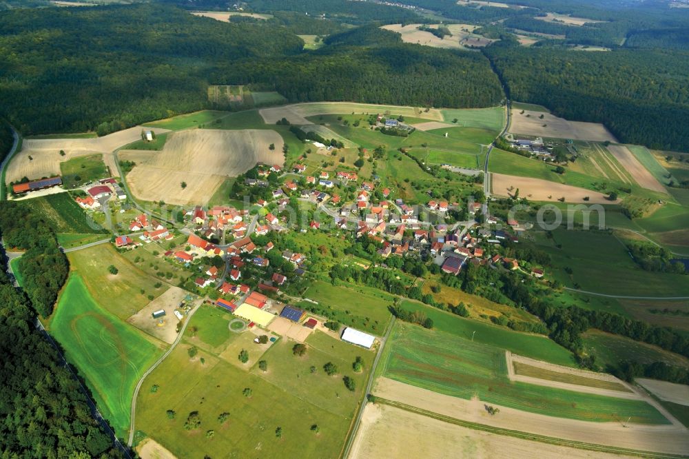 Aerial image Fatschenbrunn - Village - View of the district Hassberge belonging municipality in Fatschenbrunn in the state Bavaria