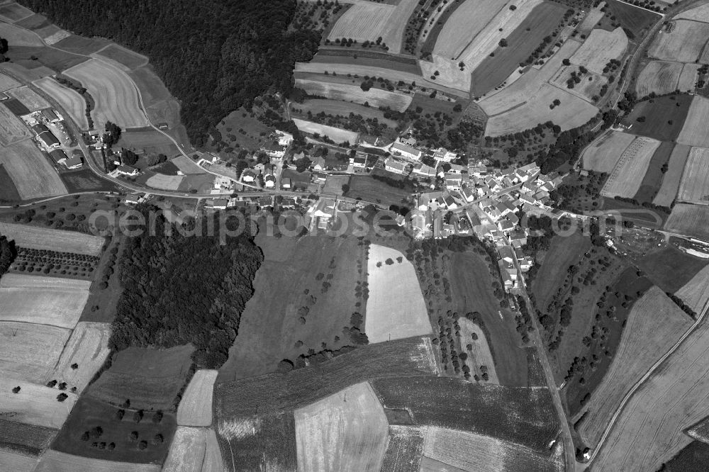Aerial photograph Lembach - Village - View of the district Hassberge belonging municipality in Lembach in the state Bavaria