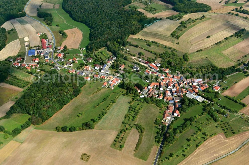 Lembach from above - Village - View of the district Hassberge belonging municipality in Lembach in the state Bavaria