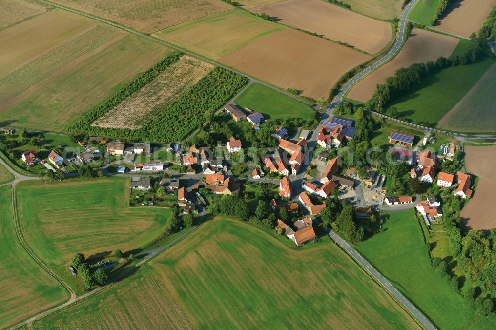 Aerial photograph Neuses a.Raueneck - Village - View of the district Hassberge belonging municipality in Neuses in the state Bavaria