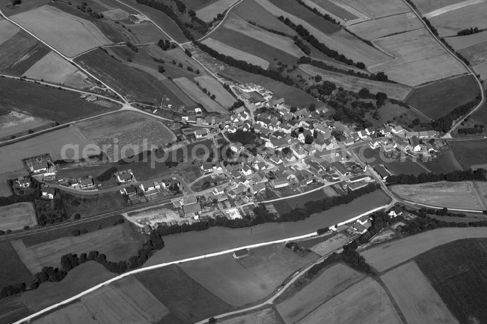 Aerial image Theinheim Rauhenebrach - Village - View of the district Hassberge belonging municipality in Theinheim Rauhenebrach in the state Bavaria
