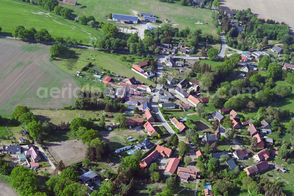 Buckow from above - Village view in Buckow in the state Brandenburg, Germany