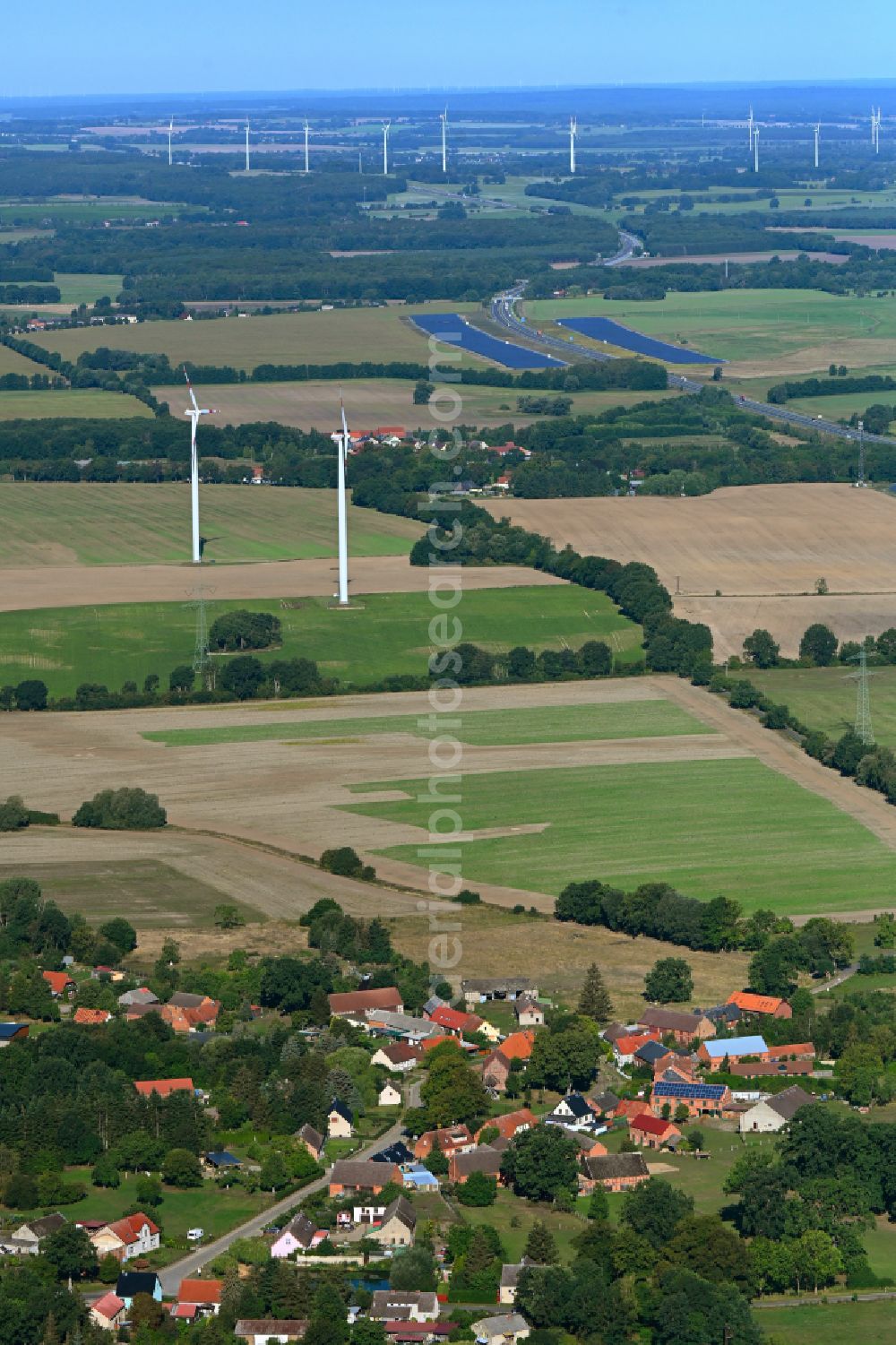 Aerial image Buckow - Village view in Buckow in the state Brandenburg, Germany