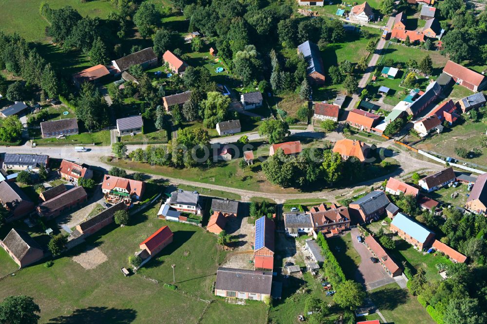 Buckow from the bird's eye view: Village view in Buckow in the state Brandenburg, Germany