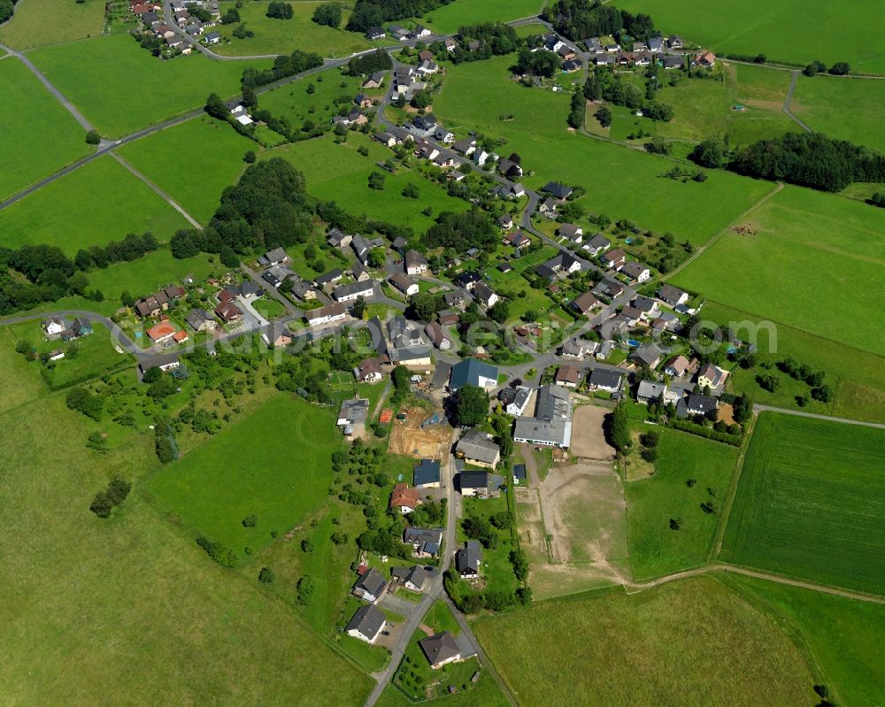 Aerial photograph Asbach, Oberplag - Village core in Asbach, Oberplag in the state Rhineland-Palatinate