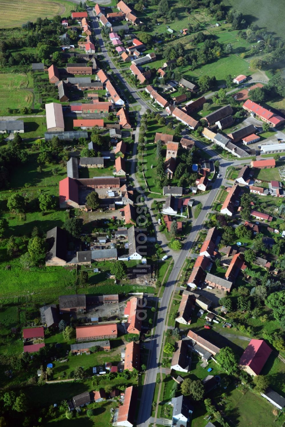 Aerial image Heiligengrabe OT Blesendorf - Village in the municipality Blesendorf in Heiligengrabe in Brandenburg