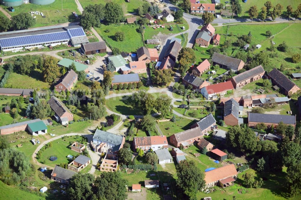 Aerial image Breese - Village in Breese in Brandenburg