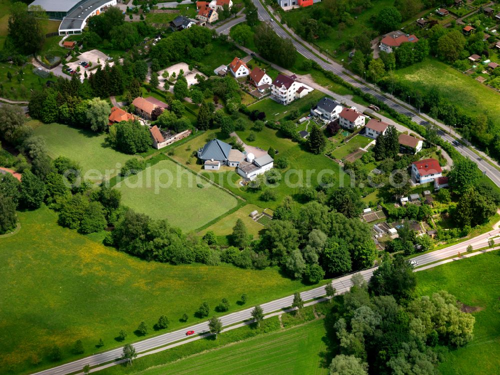 Kleemeisterei from the bird's eye view: Agricultural land and field boundaries surround the settlement area of the village in Kleemeisterei in the state Baden-Wuerttemberg, Germany