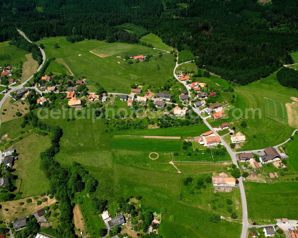 Murg from the bird's eye view: Agricultural land and field boundaries surround the settlement area of the village in Murg in the state Baden-Wuerttemberg, Germany