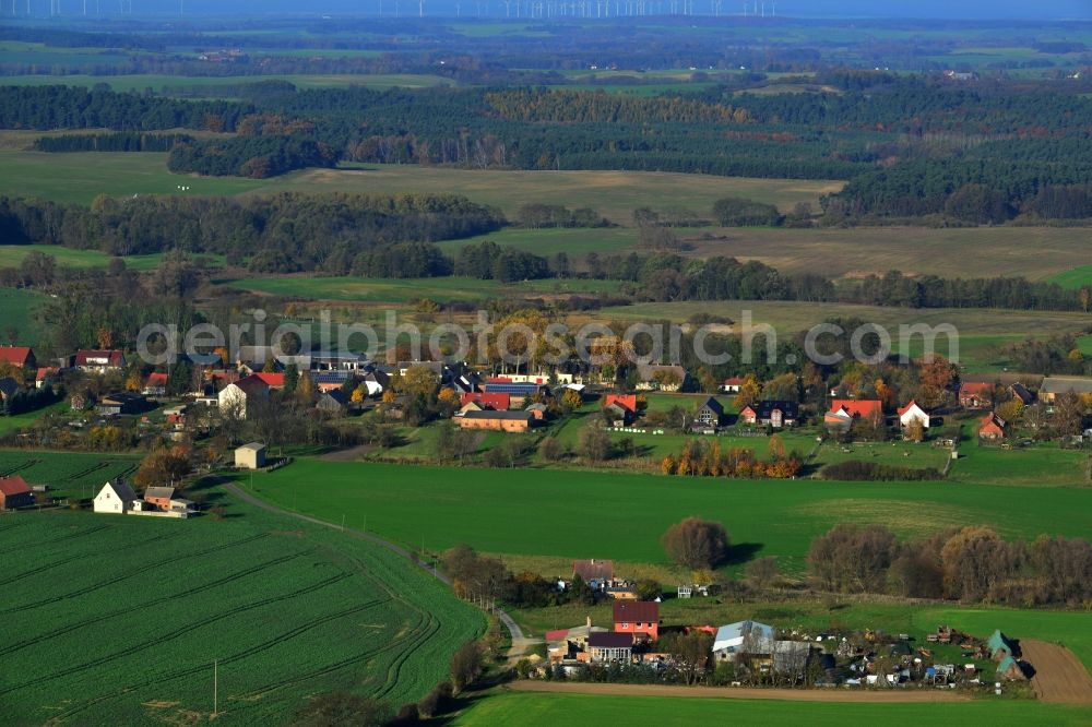 Aerial photograph Flieth-Stegelitz - Village core Flieth-Stegelitz in Brandenburg