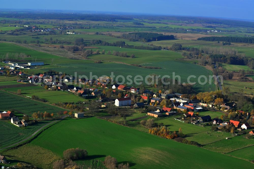 Aerial image Flieth-Stegelitz - Village core Flieth-Stegelitz in Brandenburg