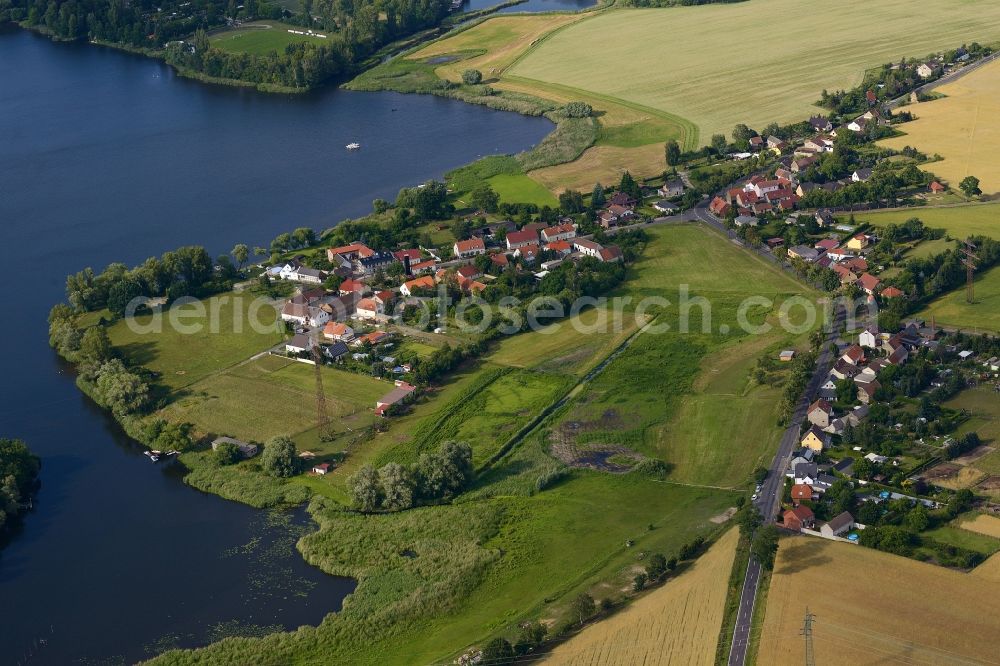 Aerial image Havelsee - Village on the river bank areas Havel in Havelsee in the state Brandenburg, Germany
