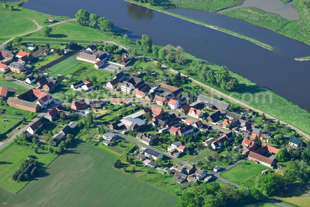 Aerial image Gallin, Zahna-Elster - Village core in Gallin, Zahna-Elster in the state Saxony-Anhalt