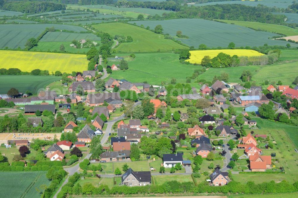 Göldenitz from above - Village core in Goeldenitz in the state Schleswig-Holstein