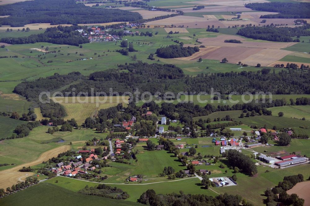 Aerial photograph Gottin - Village core in Gottin in the state Mecklenburg - Western Pomerania