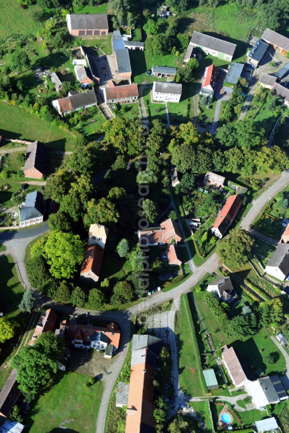 Aerial image Halenbeck-Rohlsdorf - Village of Halen-Rohlsdorf in Brandenburg