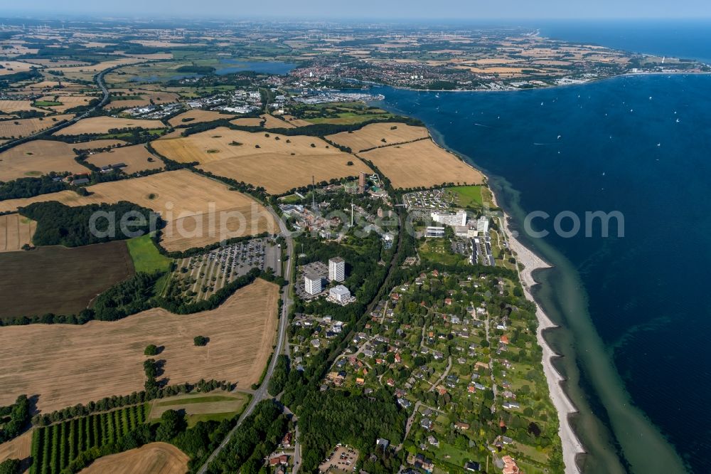 Aerial image Sierksdorf - Village on marine coastal area of in Sierksdorf in the state Schleswig-Holstein, Germany