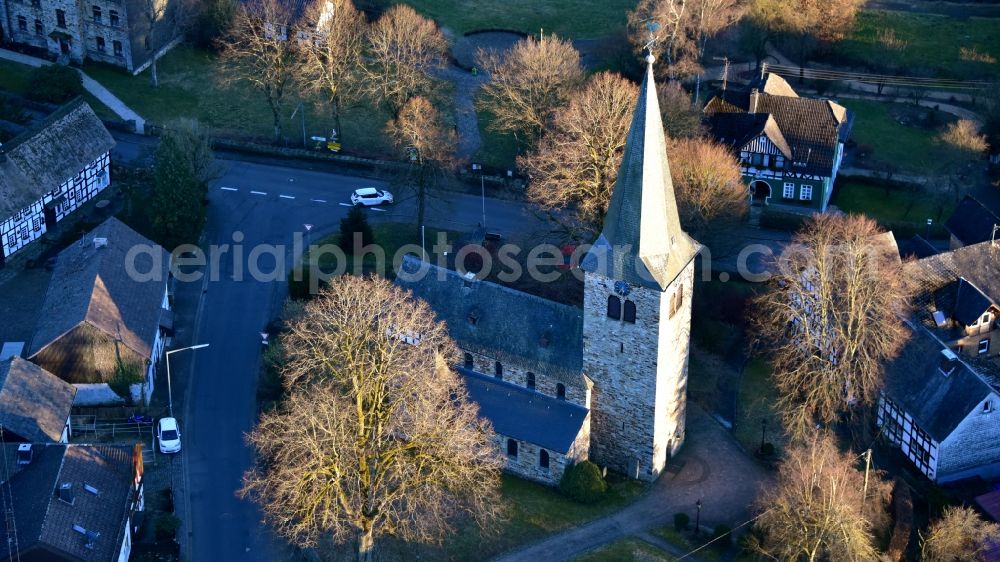 Aerial image Mehren - Village center in Mehren in the state Rhineland-Palatinate, Germany