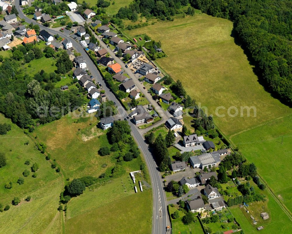 Aerial image Sankt Katharinen (Landkreis Neuwied) - Village core in Sankt Katharinen (Landkreis Neuwied) in the state Rhineland-Palatinate