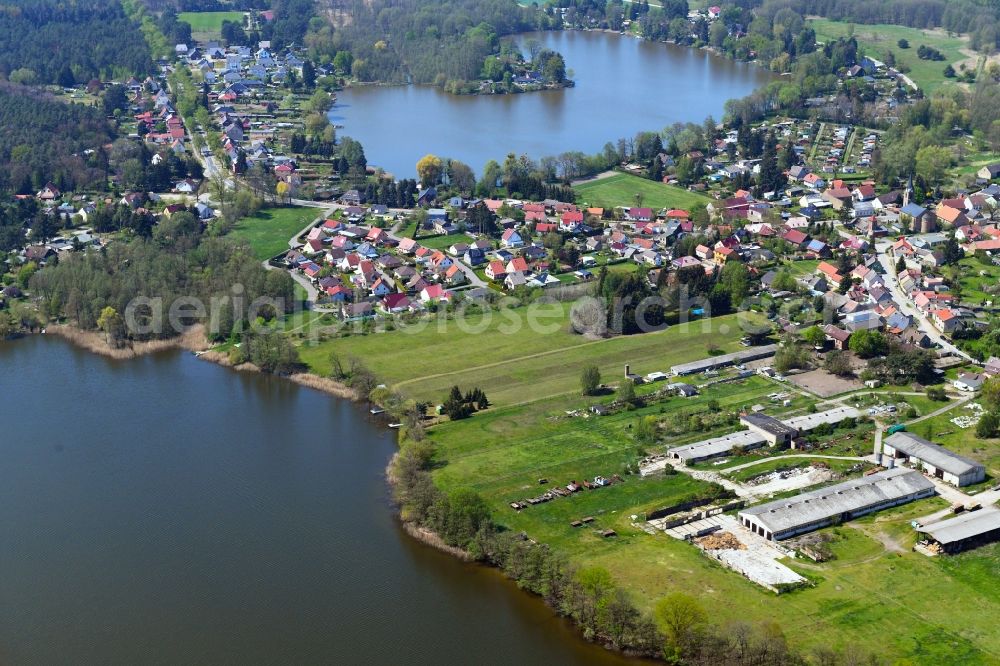 Aerial photograph Kagel - Village on the lake bank areas of Baberowsee in Kagel in the state Brandenburg, Germany