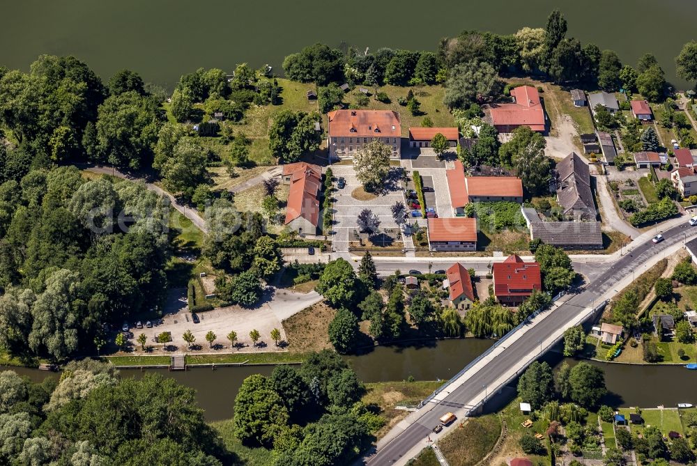 Aerial image Neuruppin - Village on the bank areas of Ruppiner See in the district Alt Ruppin in Neuruppin in the state Brandenburg