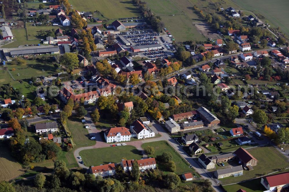 Waltersdorf from the bird's eye view: Village core in Waltersdorf in the state Brandenburg