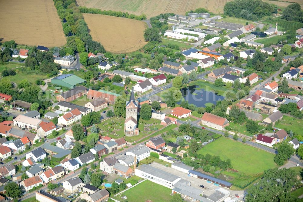Aerial image Weesow, Werneuchen - Village core in Weesow, Werneuchen in the state Brandenburg