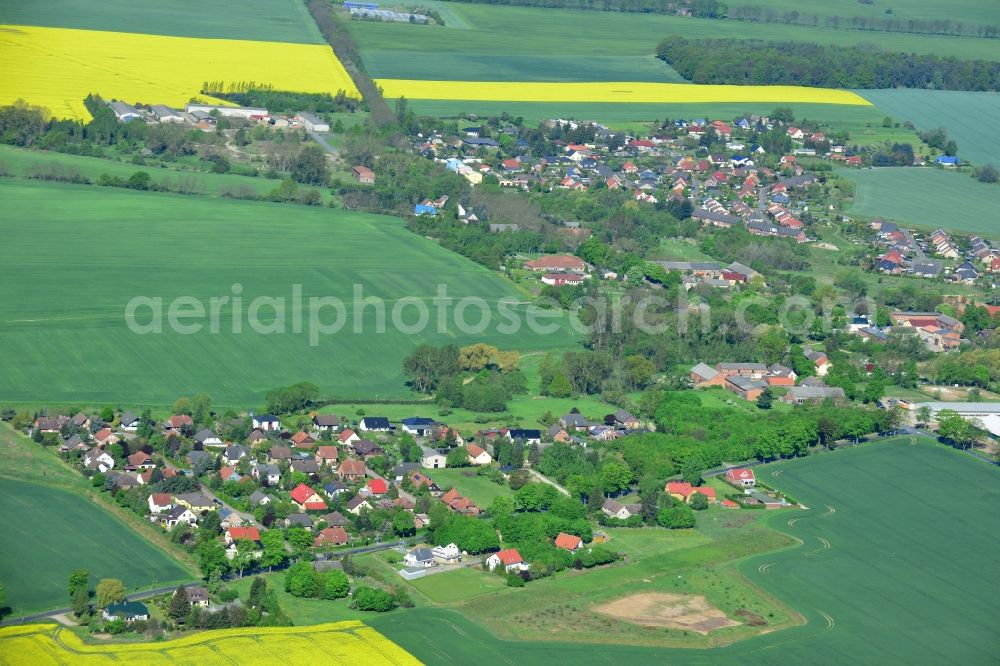Aerial image Wegendorf - Village core in Wegendorf in the state Brandenburg